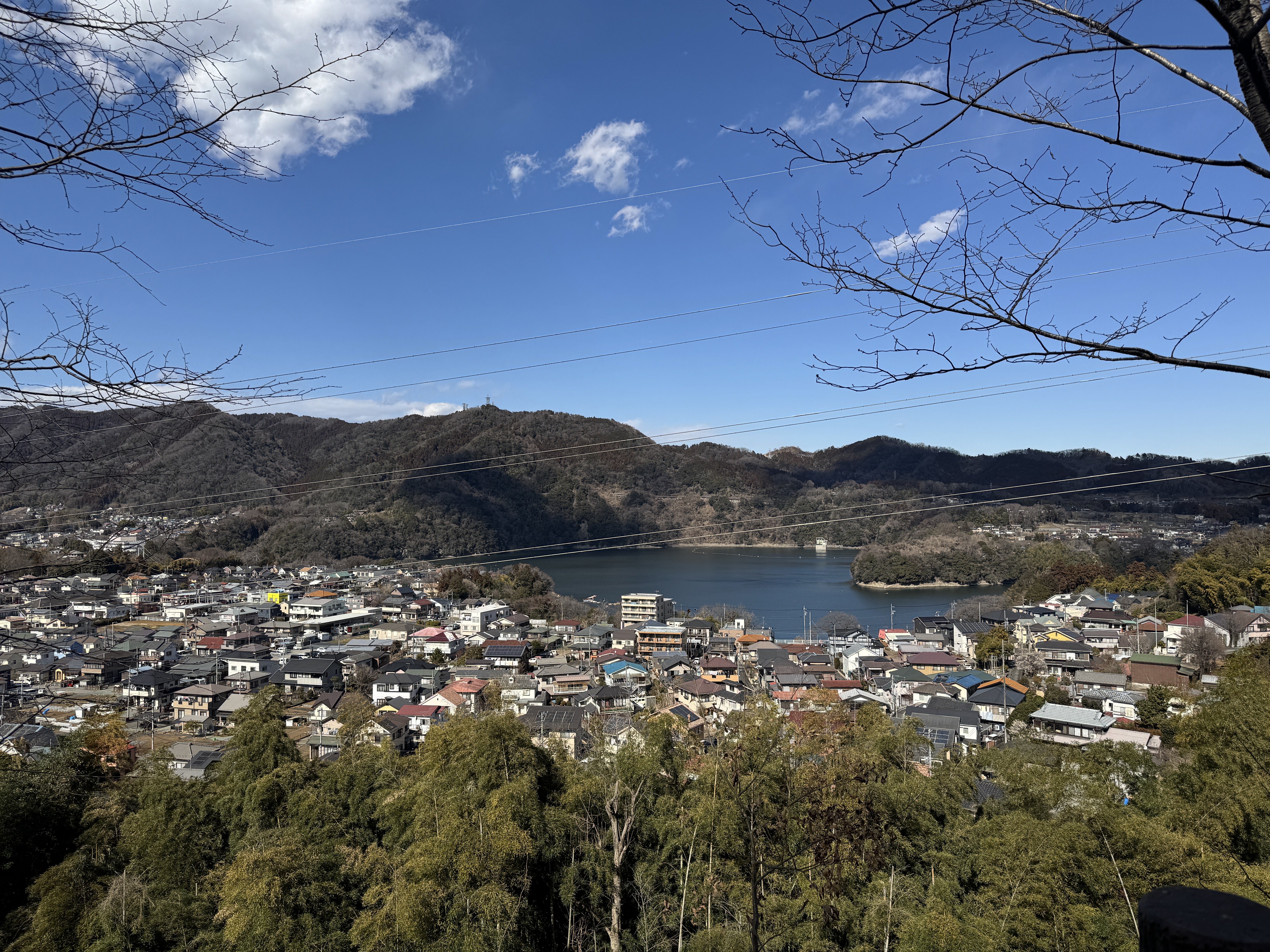 津久井湖と周辺住宅